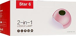 Лампа LED+UV, розовая - Star LED+UV Lamp Star 6 24W Pink — фото N2