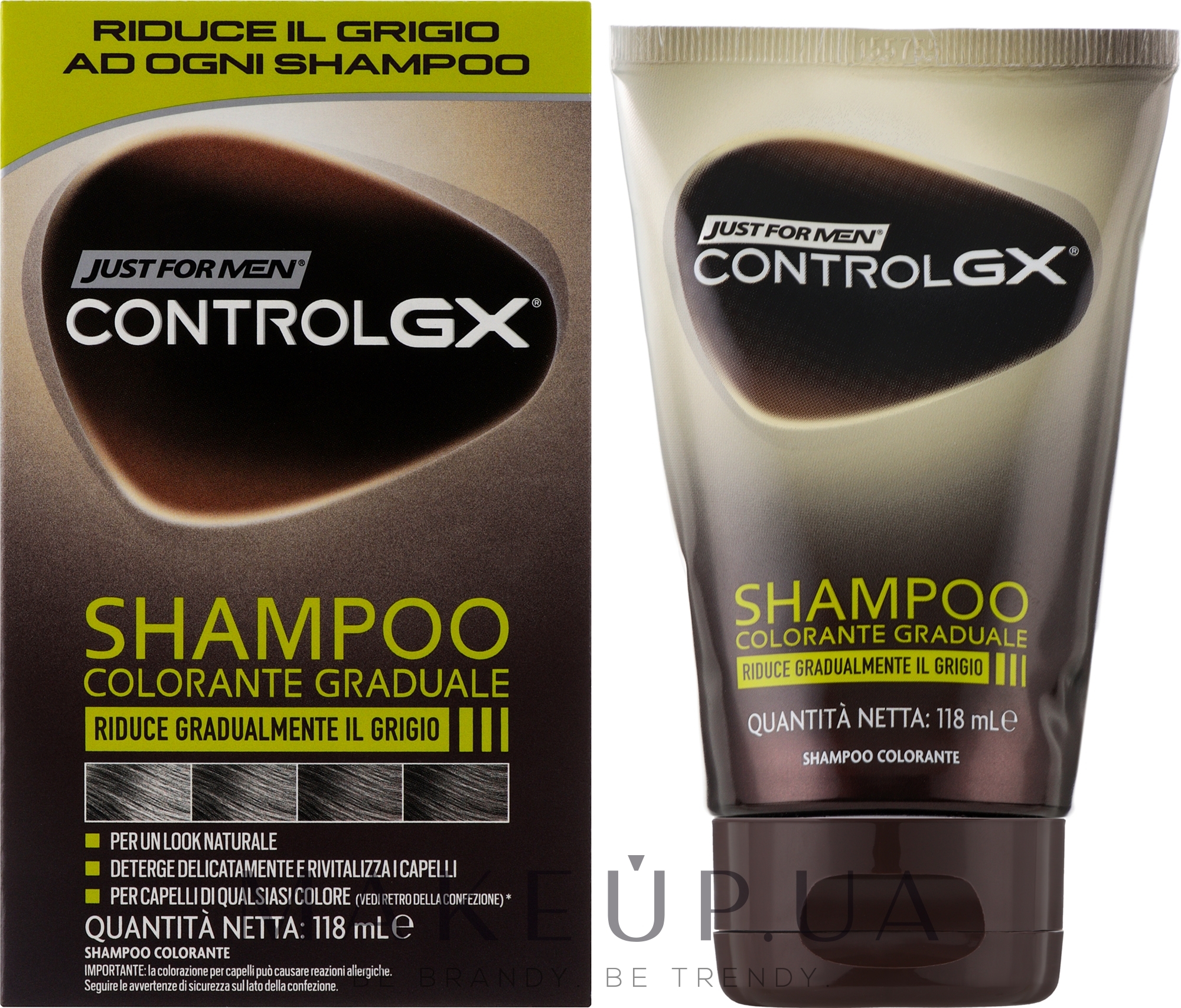 Тонирующий шампунь против седины - Just For Men Control Gx Grey Hair Reducing Shampoo — фото 118ml