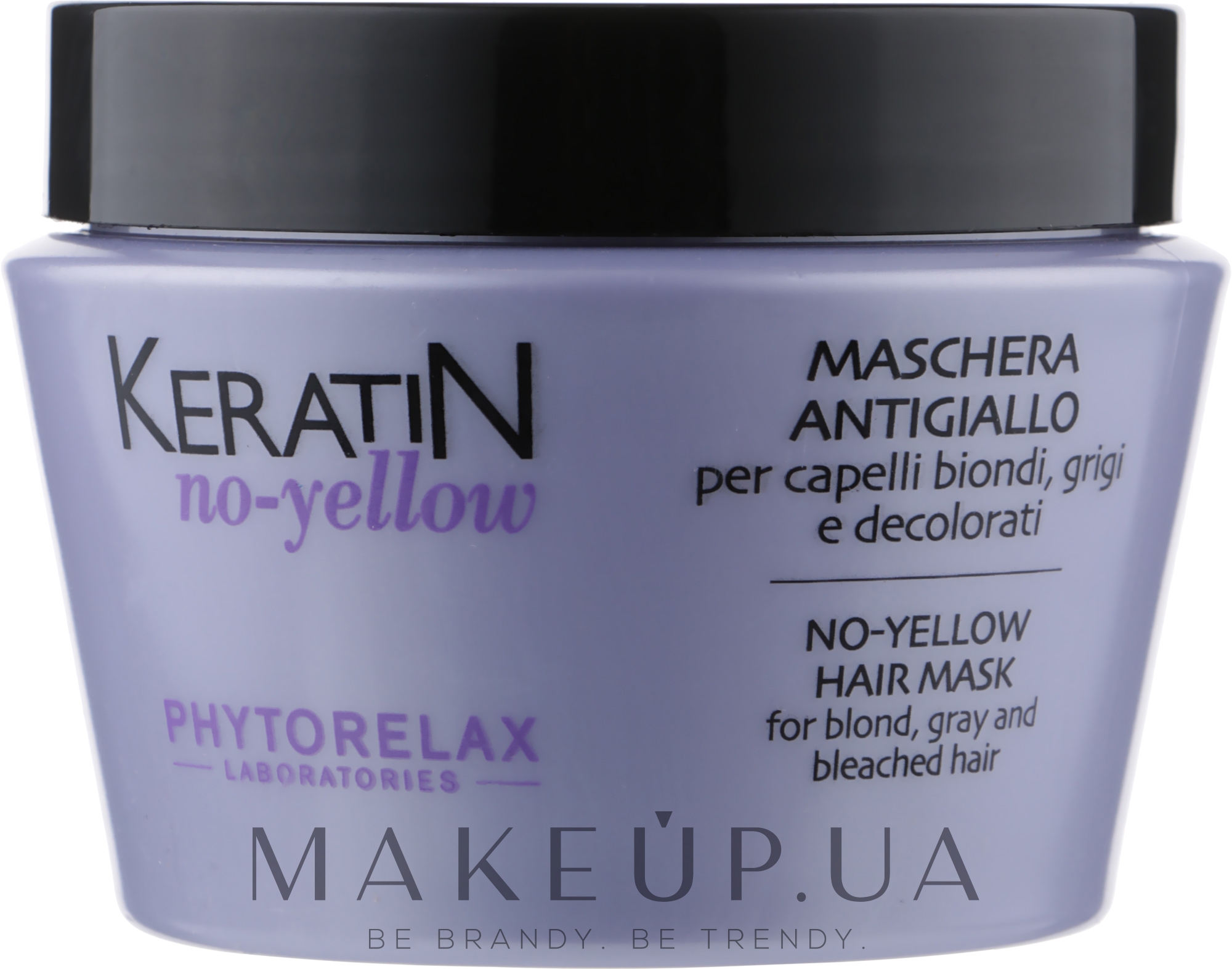 Антижелтая маска для светлых волос - Phytorelax Laboratories Keratin No-Yellow Hair Mask — фото 250ml