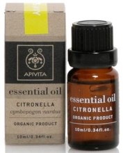 Парфумерія, косметика Ефірне масло - Apivita Aromatherapy Organic Citronella Oil