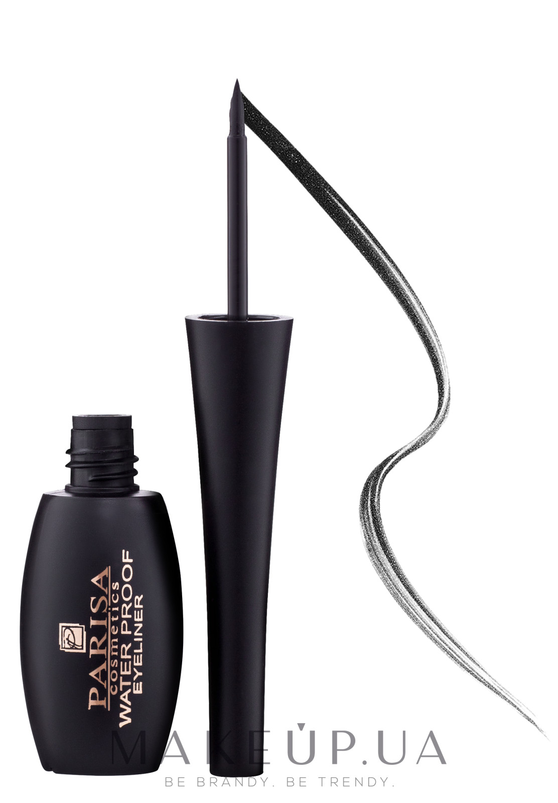 Водостійка рідка підводка для очей - Parisa Cosmetics Liquid Eyeliner Waterproof — фото Black