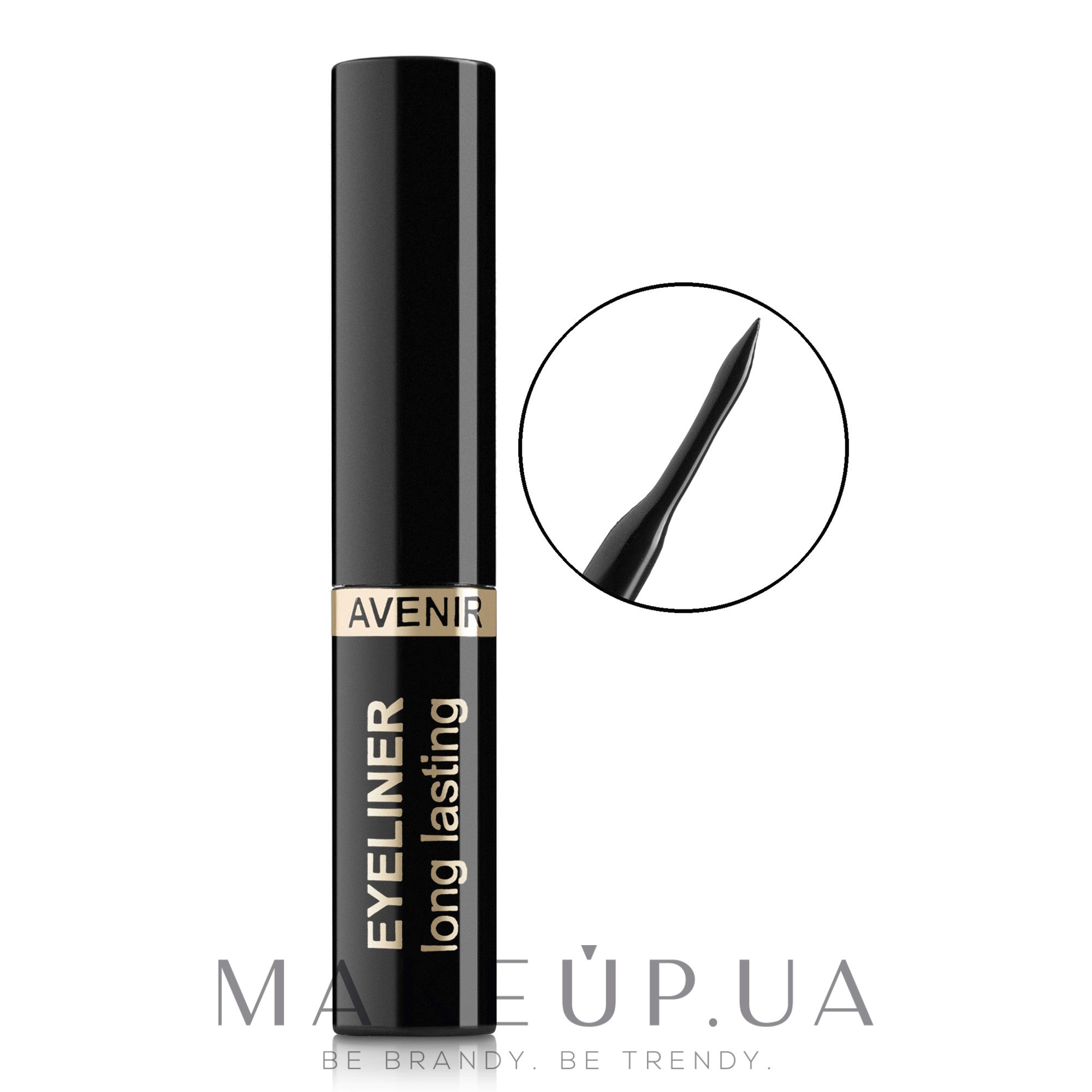 Подводка для глаз - Avenir Cosmetics Waterproof Liquid Eyeliner — фото Black