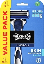 Бритва з 13 змінними касетами - Wilkinson Sword Hydro 5 Skin Protection Regular — фото N1