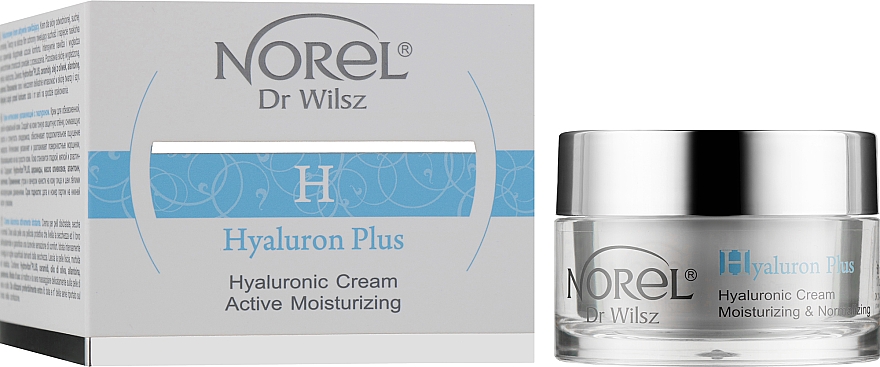 Зволожувальний крем з гіалуроновою кислотою - Norel Hyaluron Plus Hyaluronic Cream Active Moisturizing — фото N2