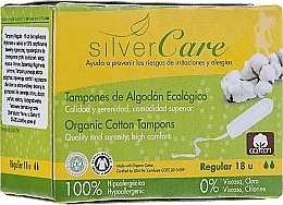 Тампоны из органического хлопка "Regular", 18шт - Masmi Silver Care — фото N1
