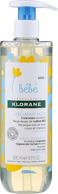 Нежный очищающий гель для детей - Klorane Bebe Gentle Cleansing Gel Soothing Calendula — фото N1