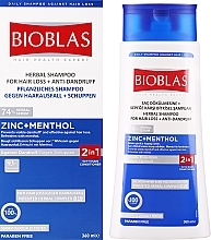 Шампунь против выпадения волос и перхоти - Bioblas Zinc Pyrithione Against Hair Loss And Dandruff Shampoo — фото N2