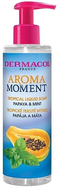 Рідке мило "Папая та м'ята" - Dermacol Aroma Moment Tropical Liquid Soap — фото N1