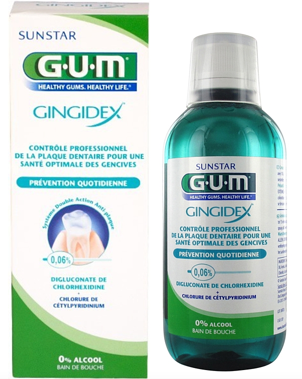 Ополіскувач для порожнини рота - G.U.M Gingidex 0,06% Mouthwash — фото N1