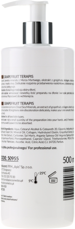 Балзам для рук "Грейпфрут" - APIS Professional Grapefruit terApis Smoothing Hand Balm — фото N2