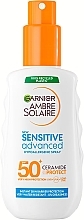 Солнцезащитный спрей для тела - Garnier Ambre Solaire Sensitive Advanced Spray SPF50+ Ceramide Protect — фото N1