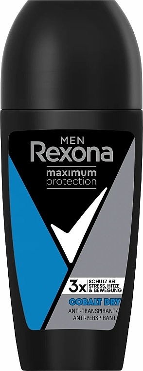 Антиперспірант-ролик - Rexona Antitranspirant Deo Roll-On Maximum Protection Cobalt Dry — фото N1