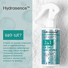 Моделюючий сольовий спрей для волосся 2в1 - Hydrasence Sea Salt Hair Spray 2In1 — фото N2