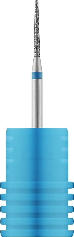 Фреза алмазна "Конус, напівсферичний кінець" 850 014B, діаметр 1.4 мм синя - Nail Drill — фото N1