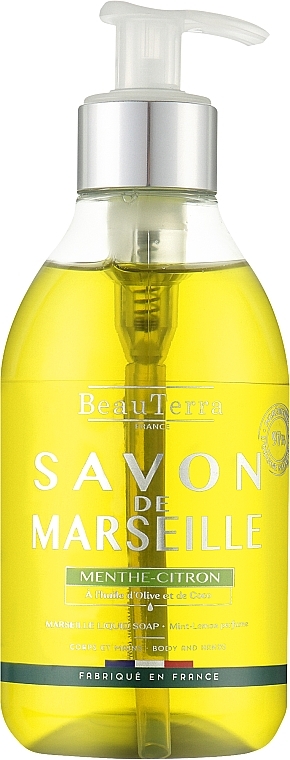 Марсельское жидкое мыло "Мята-лимон" - BeauTerra — фото N1