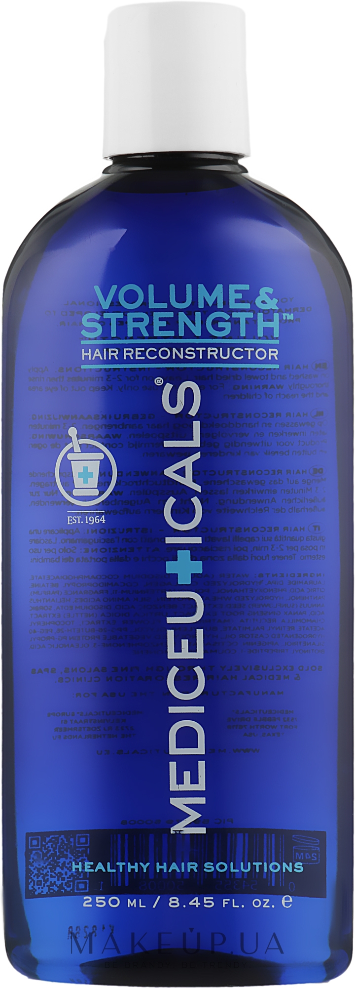 Реконструктор для тонких, поврежденных и ослабленных волос - Mediceuticals Healthy Hair Solutions Volume&Strength — фото 250ml