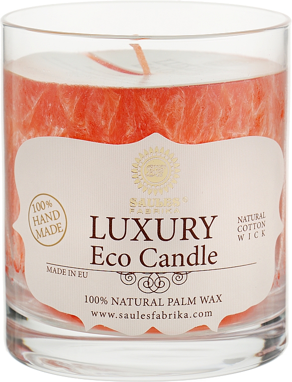 Свеча из пальмового воска в стакане "Жадор" - Saules Fabrika Luxury Eco Candle