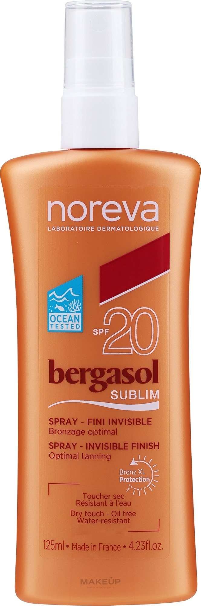 Сонцезахисна олія для тіла - Noreva Laboratoires Bergasol Sublim Satiny Sun Oil SPF20 — фото 125ml