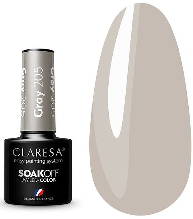 Набор гель-лаков для ногтей №22 - Claresa SoakOff UV/LED Color Gray/Brown (gel/polish/2x5g) — фото N3