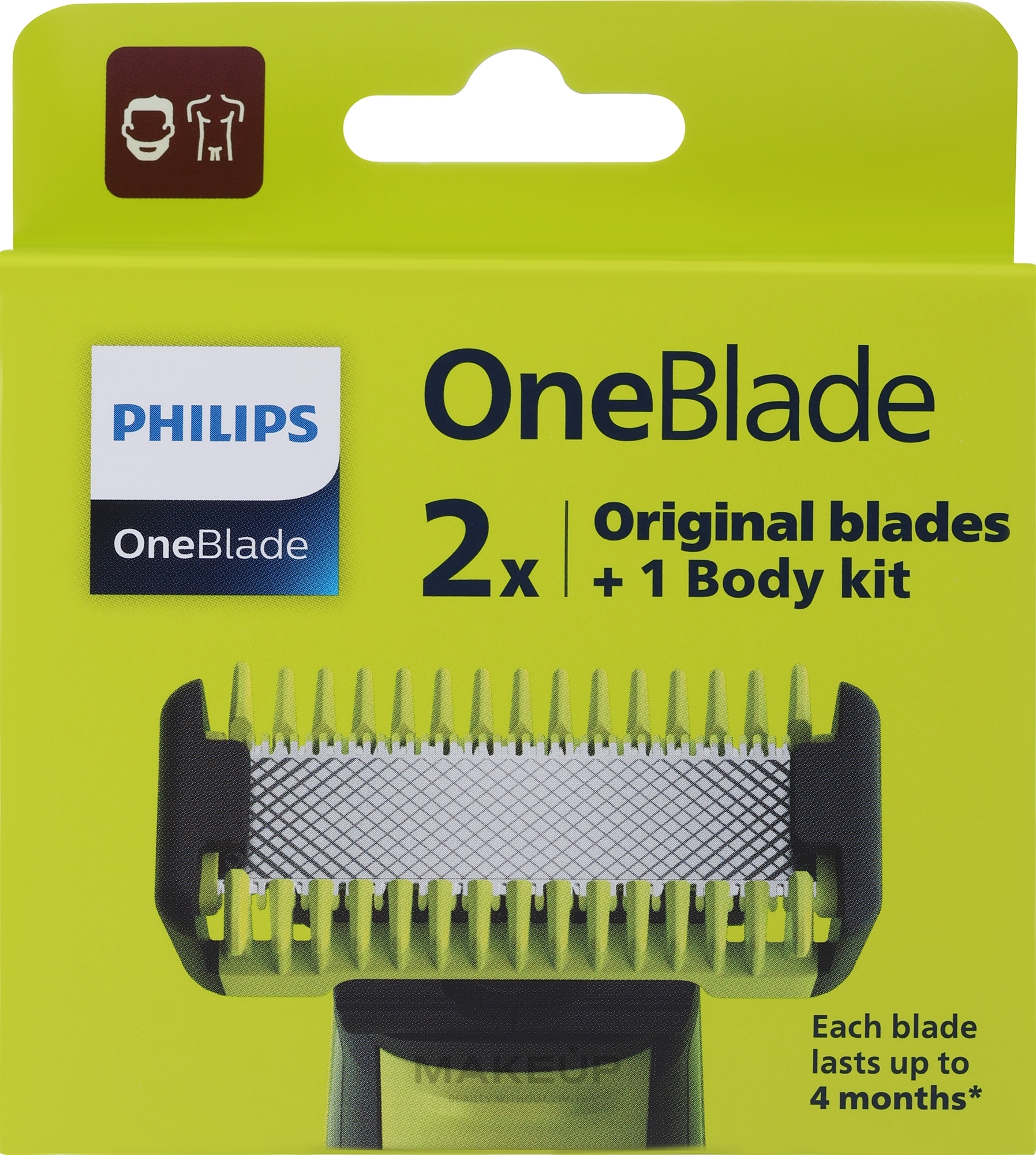 Сменные лезвия - Philips OneBlade Face + Body QP620/50 — фото 2шт