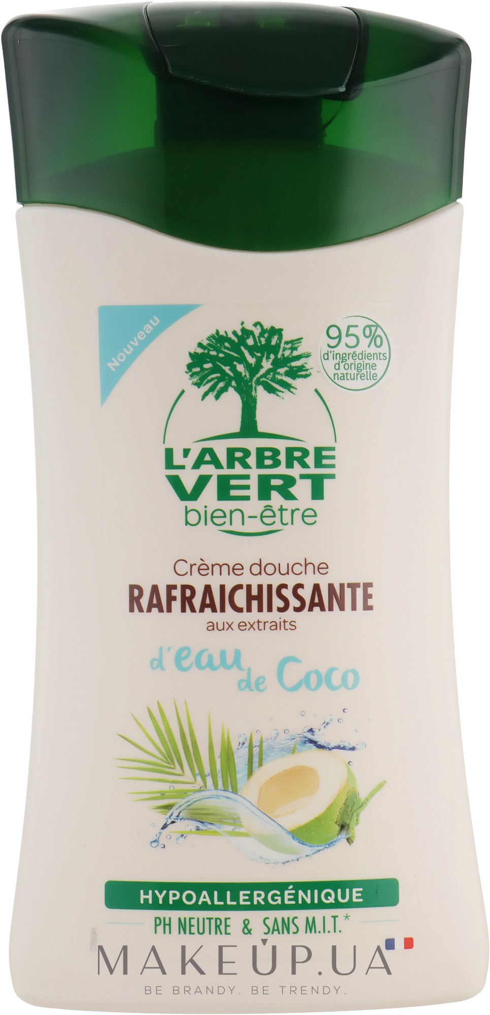 Крем-гель для душа освежающий, с экстрактом кокосовой воды - L'Arbre Vert Cream Shower Gel — фото 250ml