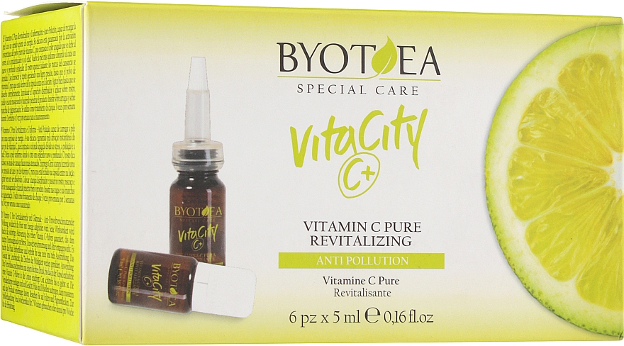 Ампулы с витамином С для осветления, придания сияния и свежести коже лица - Byotea VitaCity C+ Vitamin C Pure Revitalizing Face — фото N1