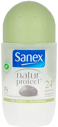 Шариковый дезодорант с квасцами - Sanex Natur Protect 0% Piedra Alumbre Deo Roll-On — фото N1
