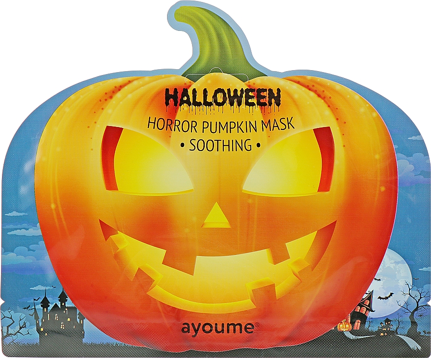 Маска успокаивающая с экстрактом тыквы - Ayoume Halloween Horror Pumpkin Mask Soothing
