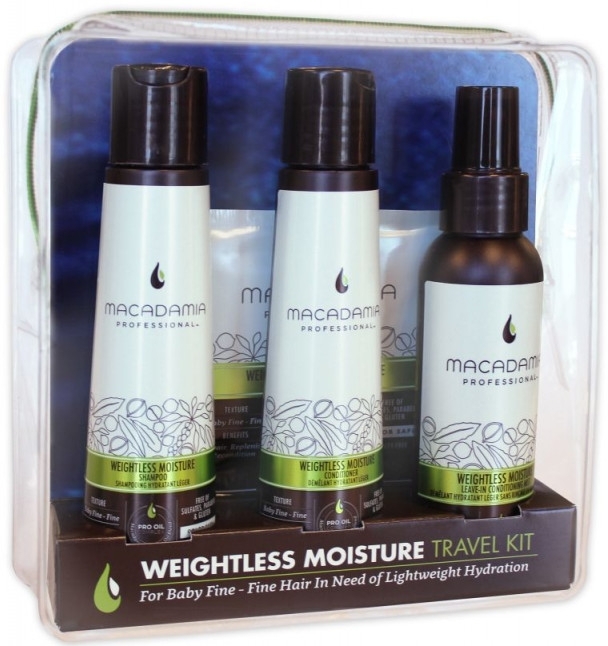 Набор - Macadamia Professional Weightless Moisture Travel Kit (shm/100ml + cond/100ml + cond/100ml + mask/30ml)