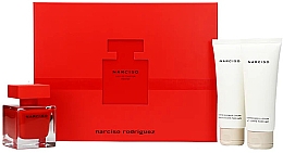 Парфумерія, косметика Narciso Rodriguez Narciso Rouge - Набір (edp/50ml + b/lot/75ml + sh/gel/75ml)