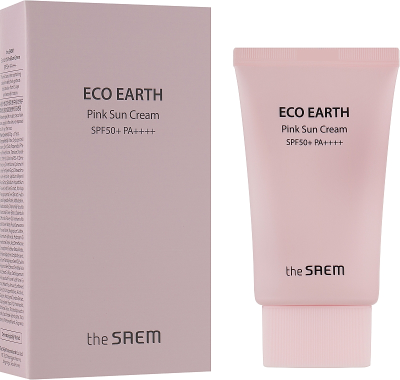 Солнцезащитный крем с каламином - The Saem Eco Earth Power Pink Sun Cream