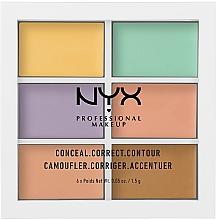 Цветная палитра корректирующих средств - NYX Professional Makeup Color Correcting Palette — фото N1