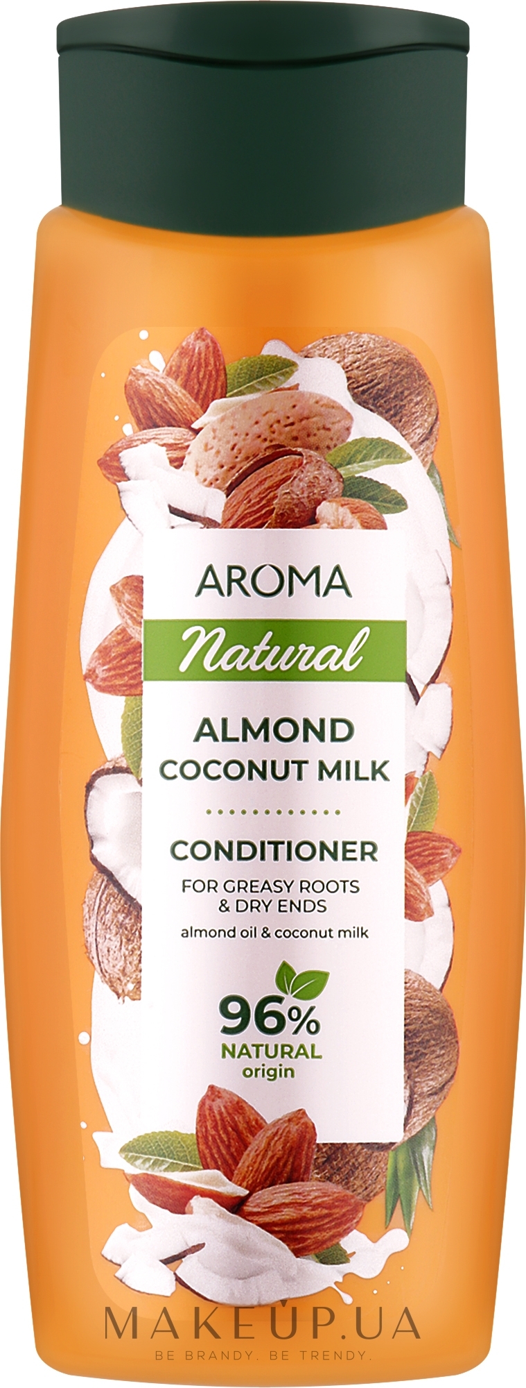 Кондиціонер "Мигдалево-кокосове молоко" для жирних коренів і сухих кінчиків - Aroma Natural Conditioner,Almond Coconut Milk For Greasy Roots & Dry Ends — фото 400ml