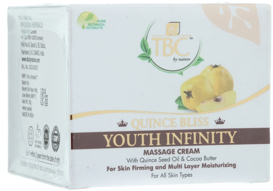 Массажный крем для лица - TBC Quince Bliss Youth Infinity Massage Cream