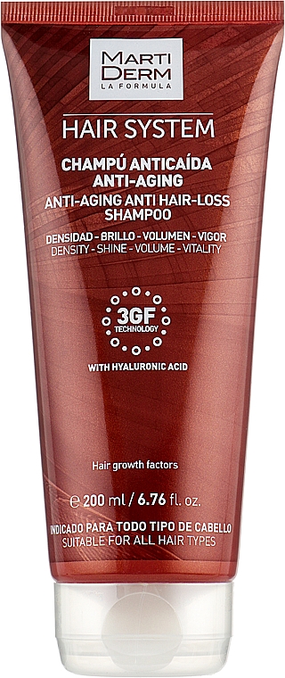 Шампунь від випадання волосся "Антивіковий" - Martiderm Anti-aging Anti Hair-loss Shampoo — фото N1