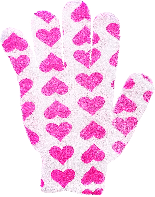 Губка-рукавичка, банна, 30512, рожева - Top Choice — фото N1