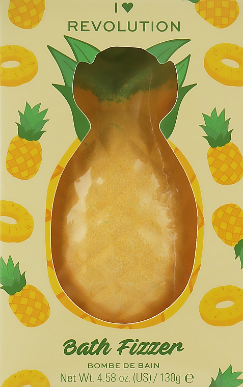 Бомбочка для ванны - I Heart Revolution Pineapple Fruit Bath Fizzer — фото N2