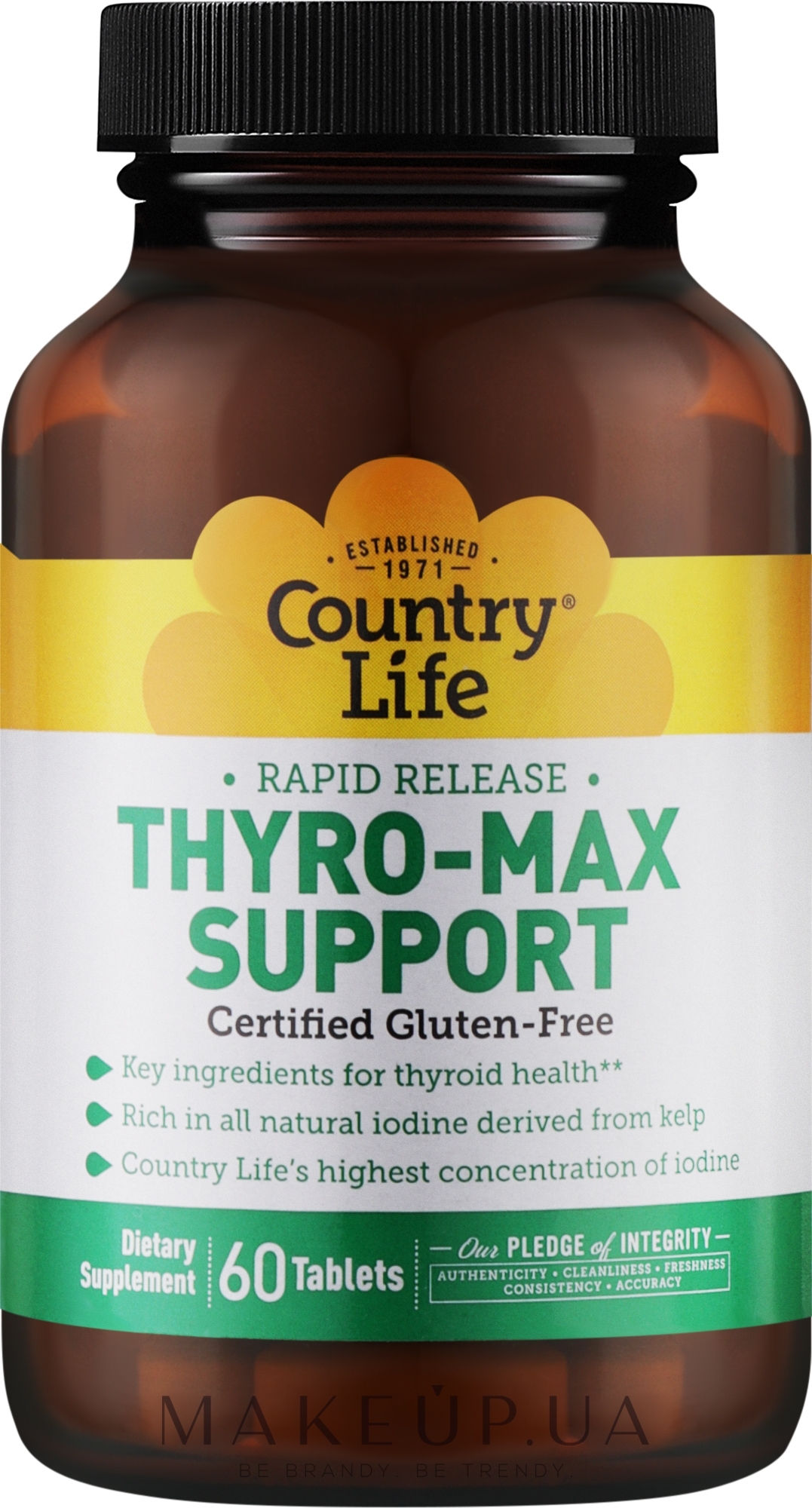 Натуральная добавка "Тиро-макс Саппорт" - Country Life Thyro-Max Support — фото 60шт