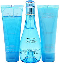 Парфумерія, косметика Davidoff Cool Water Woman - Набір (edt/50ml + b/lot/50ml + sh/gel/50ml)