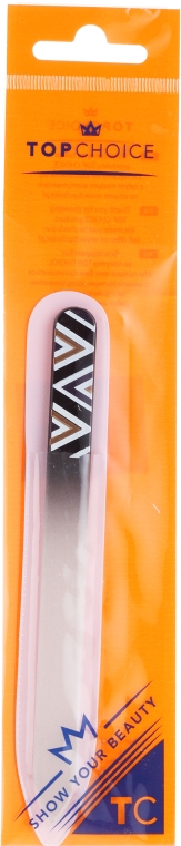 Пилочка для ногтей "Szklany M-Wzory", 74684, черный - Top Choice — фото N1