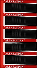 Невидимки для волос "Aleksandra", 5,5 см, черные - Cosmo Shop — фото N1