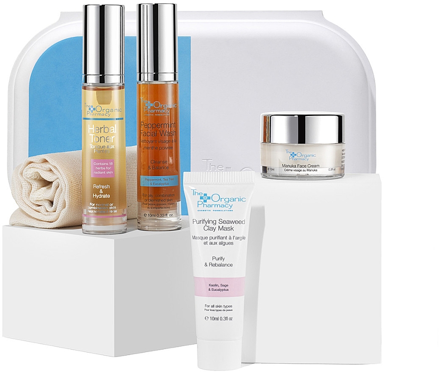Набір для обличчя, 5 продуктів - The Organic Pharmacy Clear Skincare Kit — фото N1