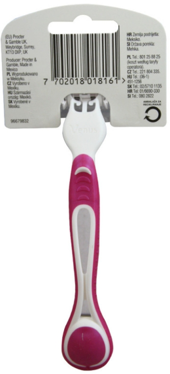 Набор одноразовых станков для бритья, 12 шт. - Gillette Simply Venus 3 Plus Pink — фото N3