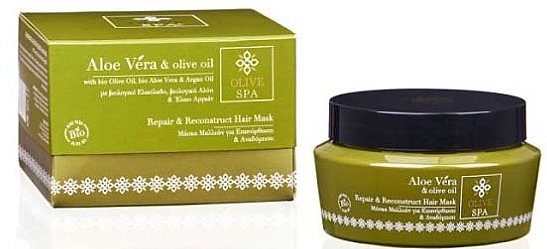 Восстанавливающая и реконструирующая маска для волос - Olive Spa Aloe Vera Repair & Reconstruct Hair Mask — фото N1