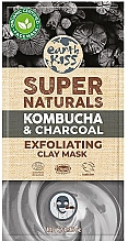Духи, Парфюмерия, косметика Отшелушивающая глиняная маска для лица - Earth Kiss Kombucha & Charcoal Exfoliating Clay Mask