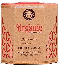 Ароматизированная свеча банке - Song of India Organic Goodness Desi Gulab Rose Soy Wax Candle — фото N1