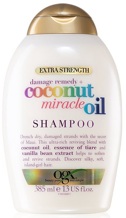 Шампунь для пошкодженого волосся з кокосовим маслом - OGX Coconut Miracle Oil Shampoo — фото N1