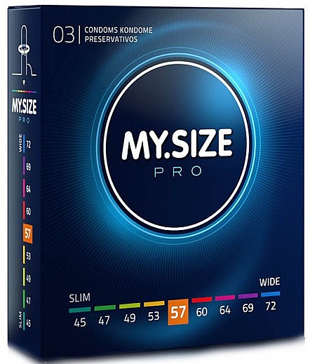 Презервативы латексные, размер 57, 3 шт - My.Size Pro — фото N1