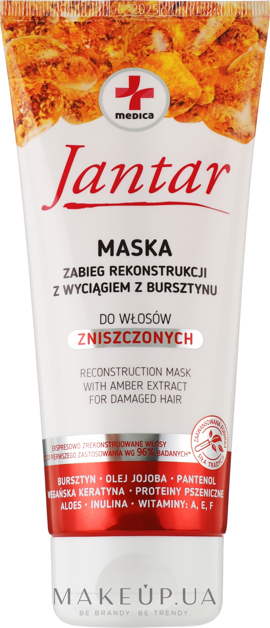 Маска для пошкодженого волосся - Farmona Jantar Mask Reconstruction Treatment for Damaged Hair — фото 200ml