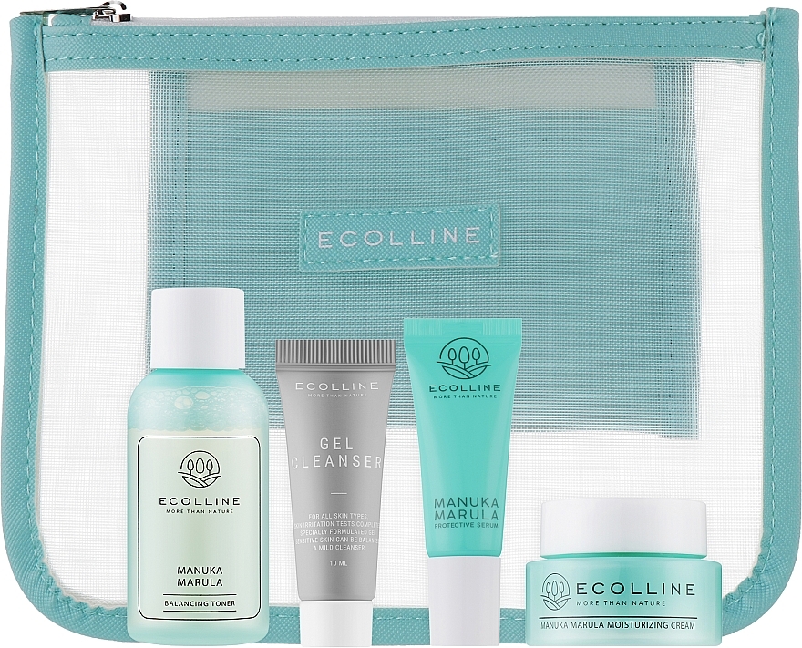 Набор для ежедневного ухода за кожей лица, 5 продуктов - Ecolline Travel Kit — фото N1